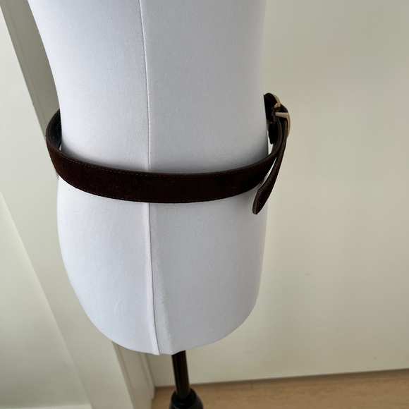 COLLAGE Brown Suede Fashion Belt Genuine Leather Made Canada Timeless Classic - Picture 10 of 17